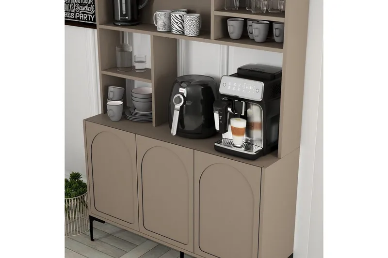 Bar Kaffeskap Hazim Tre Atlas / Svart - Atlas / Svart - Oppbevaring - Skap - Barskap