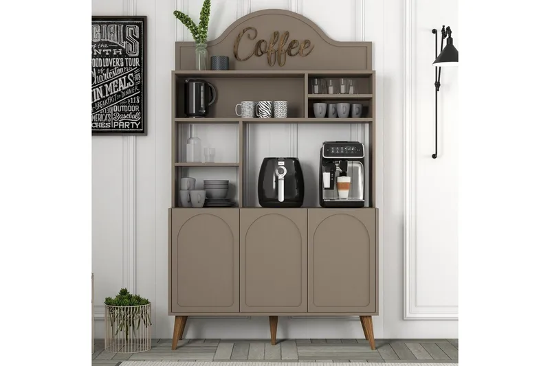 Bar Kaffeskap Hazim Tre Atlas / Valnøtt - Atlas / Valnøtt - Oppbevaring - Skap - Barskap