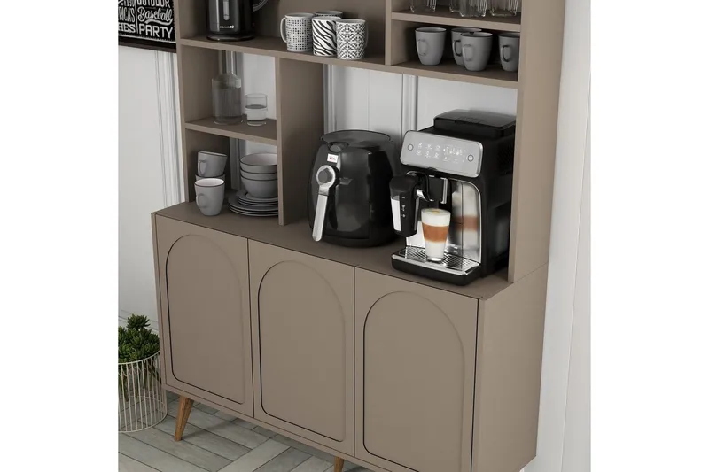 Bar Kaffeskap Hazim Tre Atlas / Valnøtt - Atlas / Valnøtt - Oppbevaring - Skap - Barskap