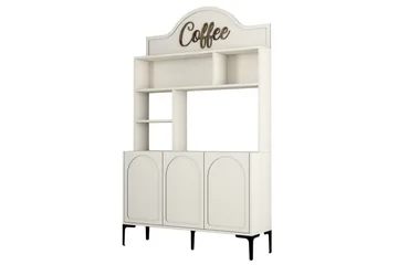 Bar Kaffeskap Hazim Tre Krem / Svart