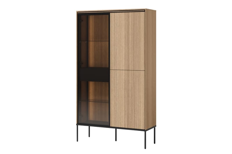 Basici Vitrineskap 91x158 cm - Hvit - Oppbevaring - Skap - Vitrineskap