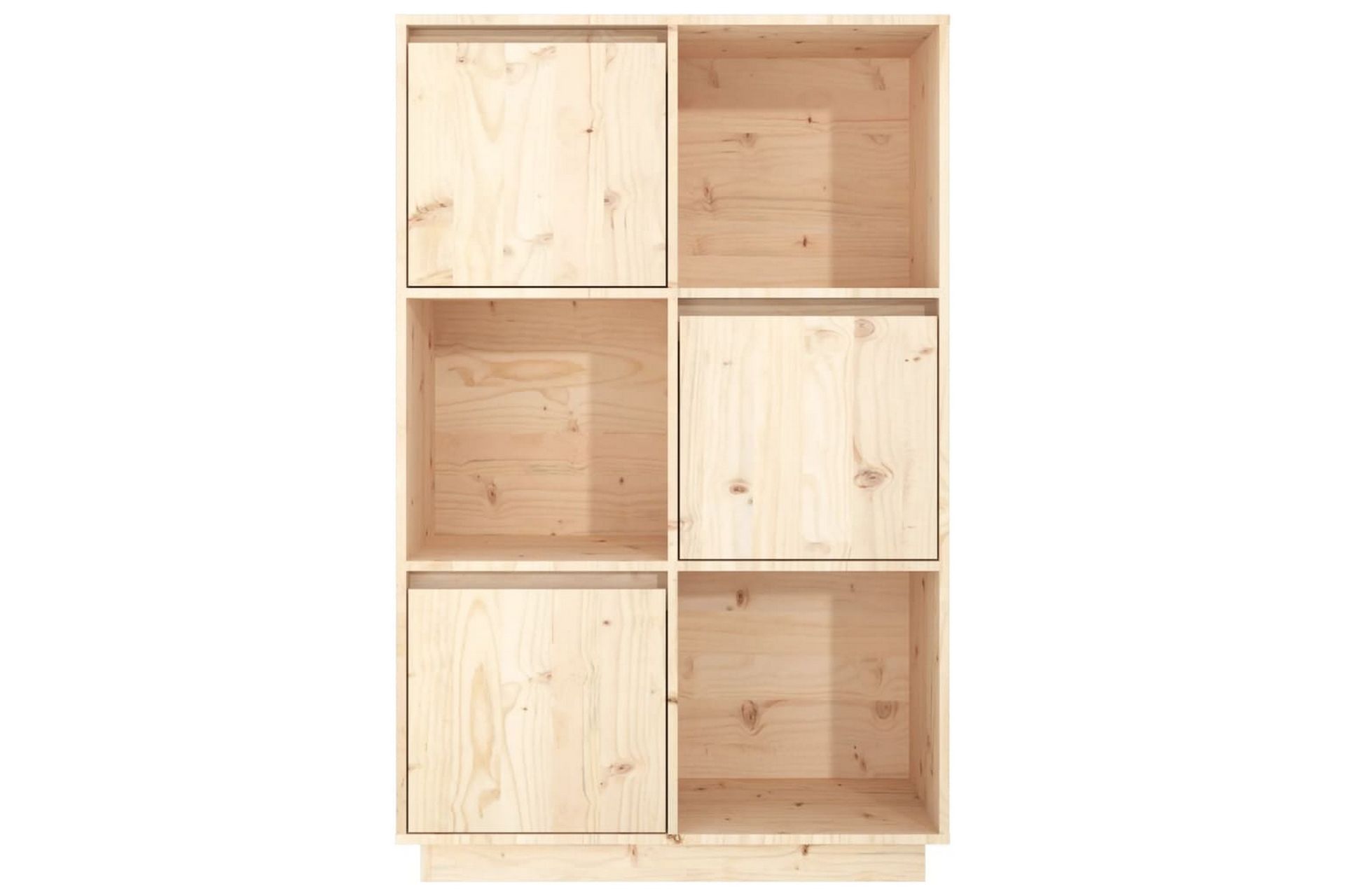 beBasic Highboard 74x35x117 cm heltre furu - Brun - Oppbevaring - Skap - Oppbevaringsskap
