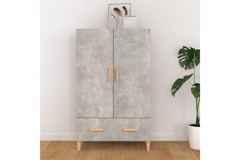 beBasic Highboard betonggrå 70x31x115 cm konstruert tre - GrÃ¥ - Oppbevaringsskap