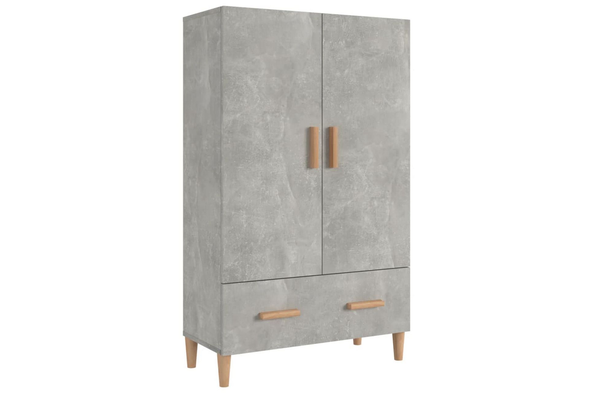 beBasic Highboard betonggrå 70x31x115 cm konstruert tre - GrÃ¥ - Oppbevaring - Skap - Oppbevaringsskap