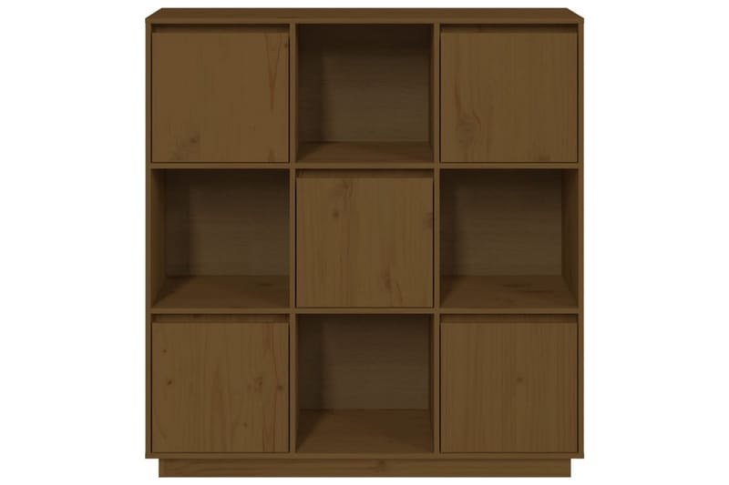 beBasic Highboard honningbrun 110,5x35x117 cm heltre furu - Brun - Oppbevaring - Skap - Oppbevaringsskap