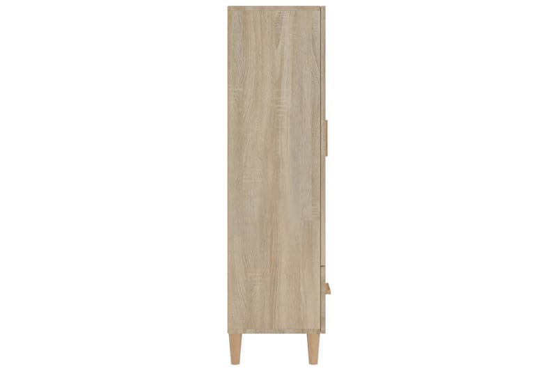 beBasic Highboard sonoma eik 70x31x115 cm konstruert tre - Brun - Oppbevaringsskap