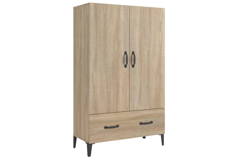 beBasic Highboard sonoma eik 70x31x115 cm konstruert tre - Brun - Oppbevaringsskap