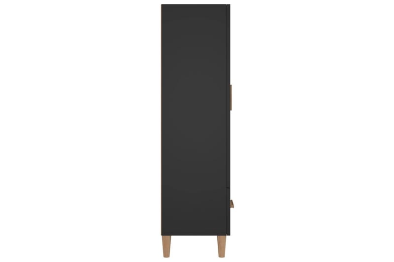 beBasic Highboard svart 70x31x115 cm konstruert tre - Svart - Oppbevaringsskap