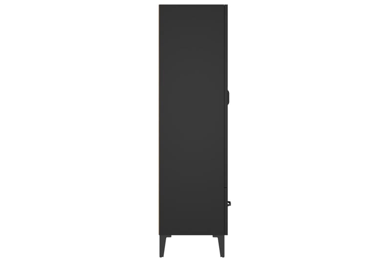beBasic Highboard svart 70x31x115 cm konstruert tre - Svart - Oppbevaringsskap