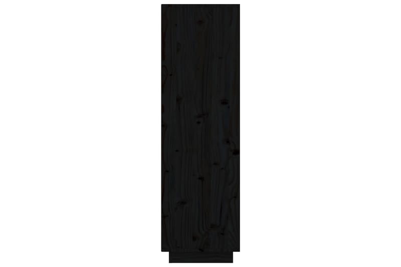 beBasic Highboard svart 74x35x117 cm heltre furu - Svart - Oppbevaring - Skap - Vitrineskap