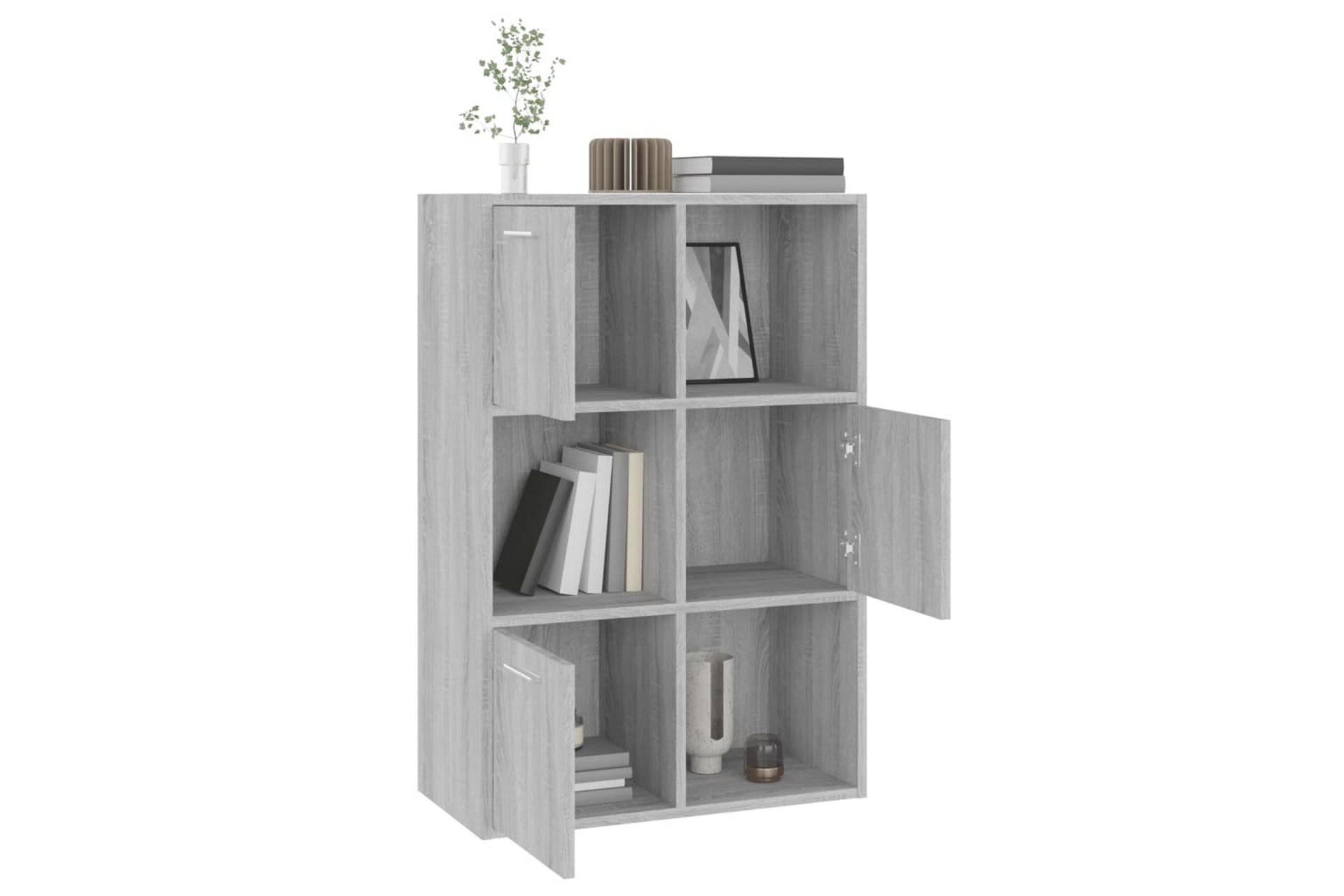 beBasic Oppbevaringsskap grå sonoma 60x29,5x90 cm - GrÃ¥ - Oppbevaring - Skap - Vitrineskap