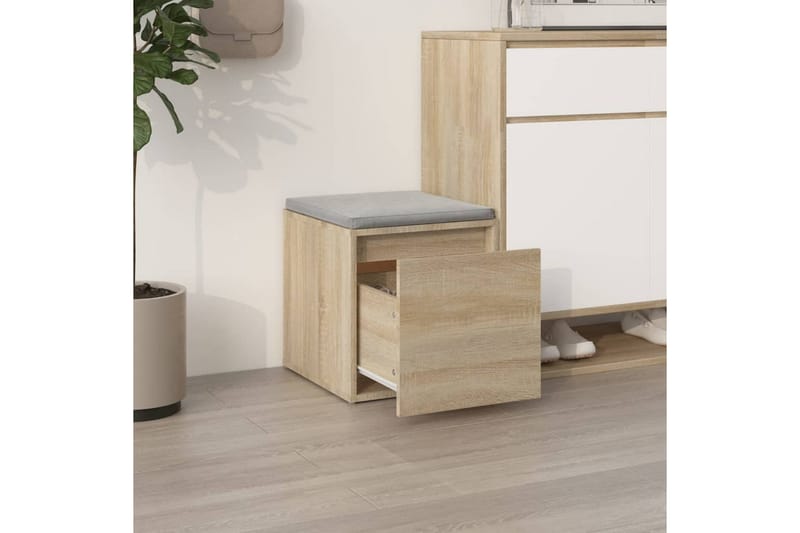 beBasic Oppbevaringsskap sonoma eik 40,5x40x40 cm konstruert tre - Brun - Oppbevaring - Skap - Hjørneskap