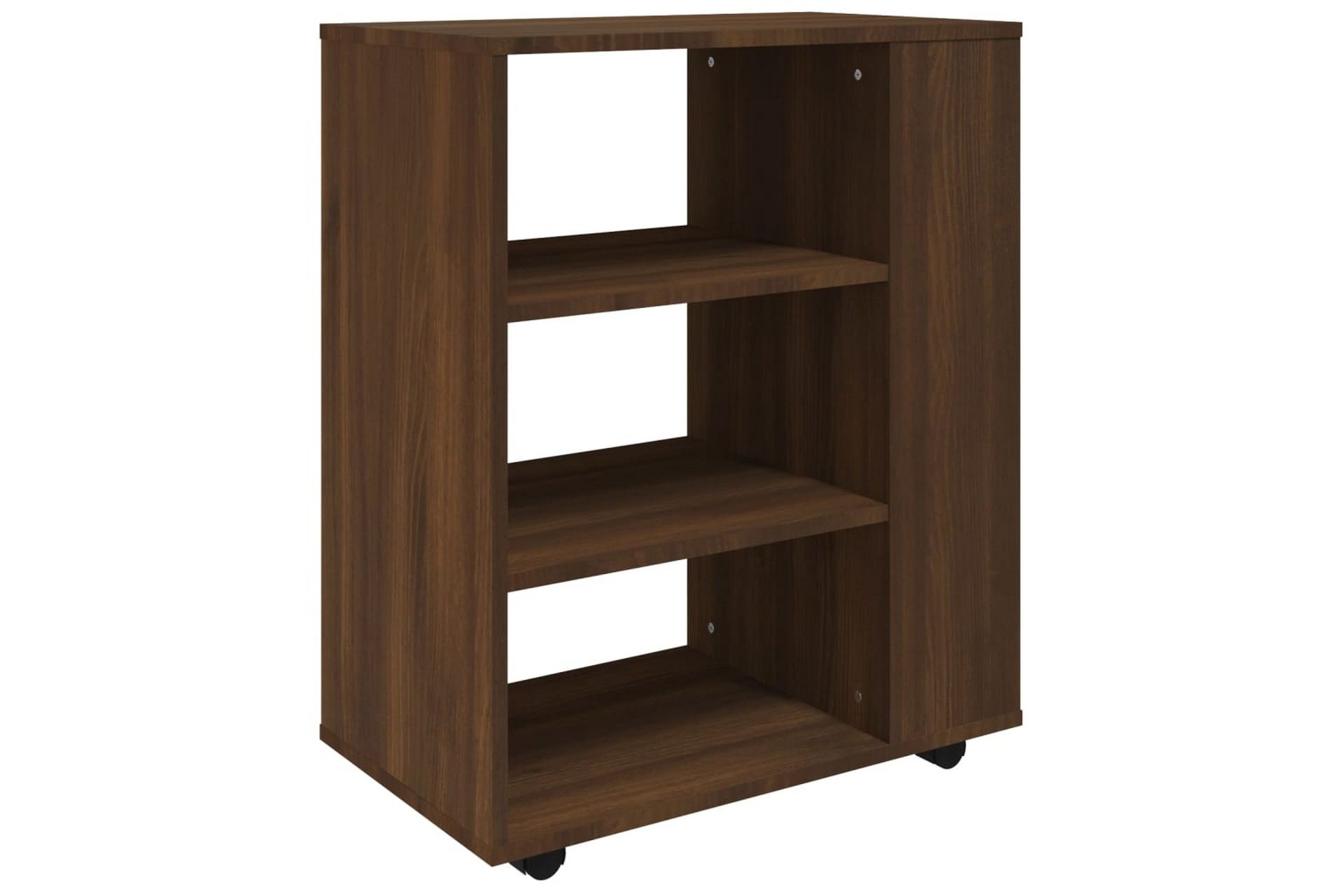 beBasic Rulleskap brun eik 60x35x75 cm konstruert tre - Brun - Oppbevaring - Skap - Hjørneskap