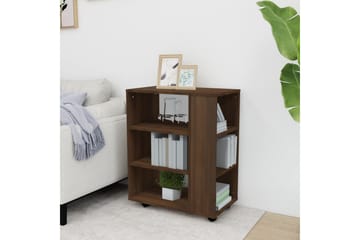 beBasic Rulleskap brun eik 60x35x75 cm konstruert tre - Brun - Oppbevaring - Skap - Hjørneskap