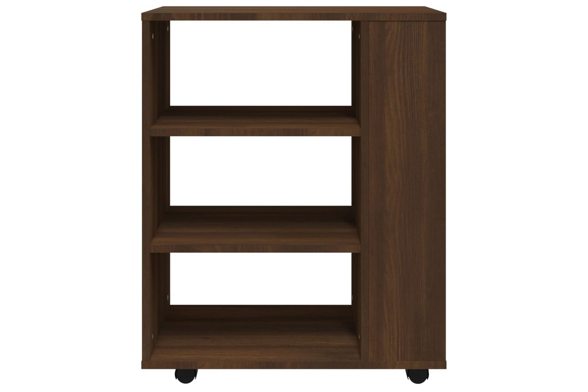 beBasic Rulleskap brun eik 60x35x75 cm konstruert tre - Brun - Oppbevaring - Skap - Hjørneskap