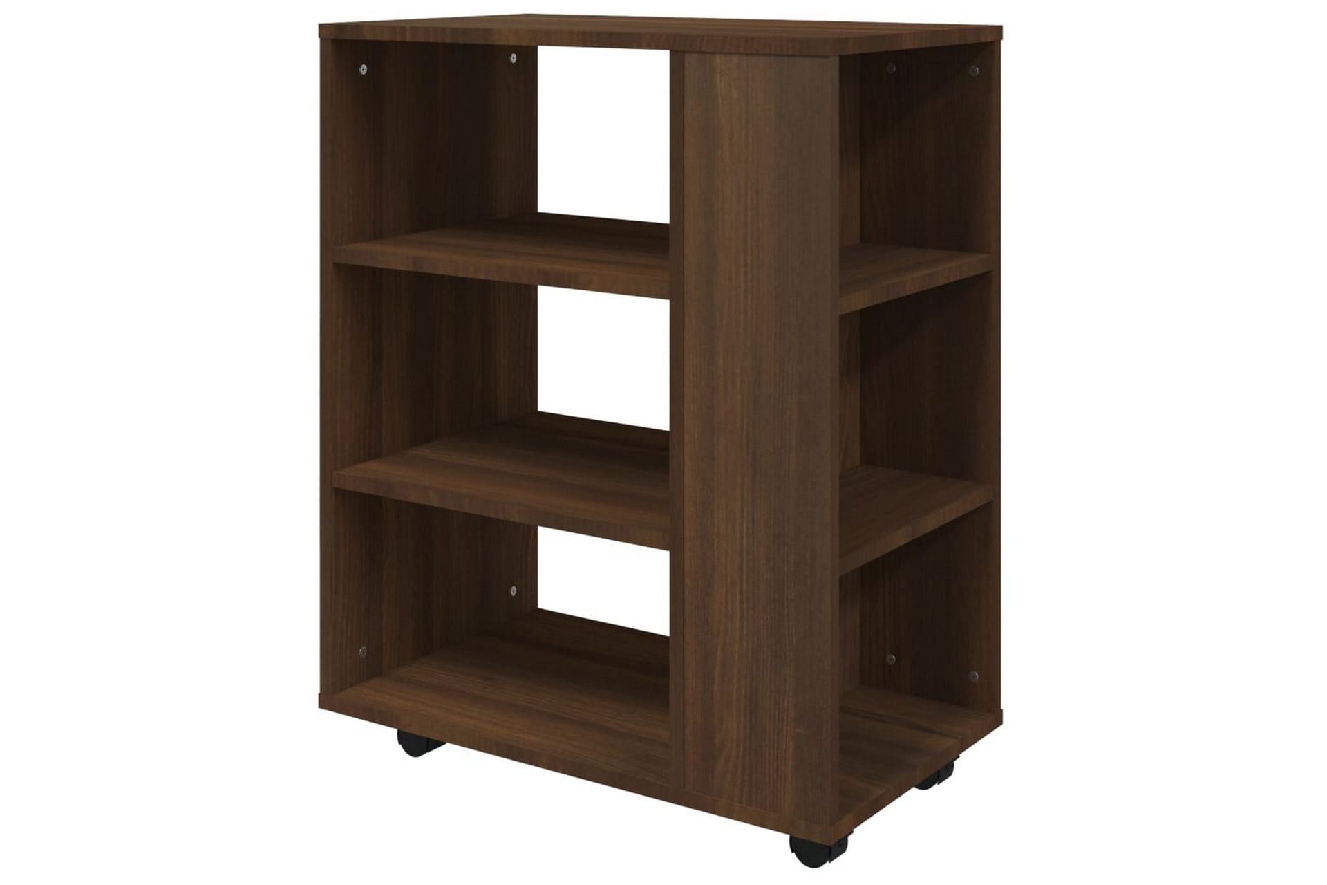 beBasic Rulleskap brun eik 60x35x75 cm konstruert tre - Brun - Oppbevaring - Skap - Hjørneskap