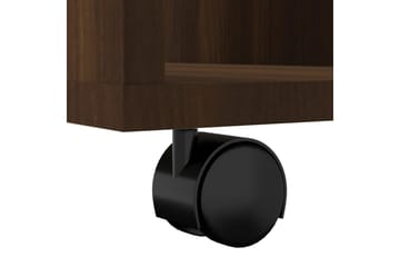 beBasic Rulleskap brun eik 60x53x72 cm konstruert tre - Brun - Oppbevaring - Skap - Hjørneskap