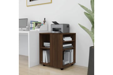 beBasic Rulleskap brun eik 60x53x72 cm konstruert tre - Brun - Oppbevaring - Skap - Hjørneskap