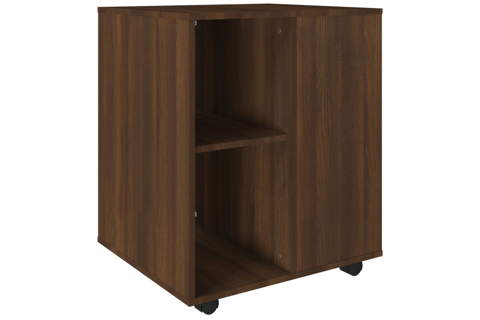 beBasic Rulleskap brun eik 60x53x72 cm konstruert tre - Brun - Oppbevaring - Skap - Hjørneskap