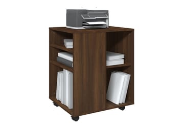 beBasic Rulleskap brun eik 60x53x72 cm konstruert tre - Brun - Oppbevaring - Skap - Hjørneskap