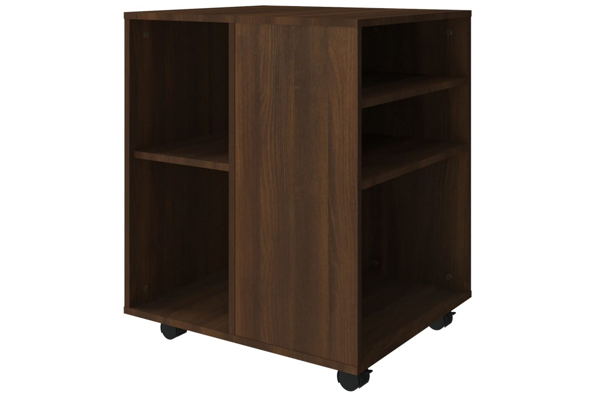 beBasic Rulleskap brun eik 60x53x72 cm konstruert tre - Brun - Oppbevaring - Skap - Hjørneskap