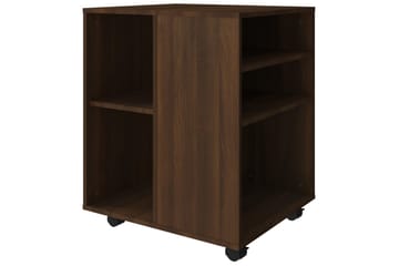beBasic Rulleskap brun eik 60x53x72 cm konstruert tre - Brun - Oppbevaring - Skap - Hjørneskap