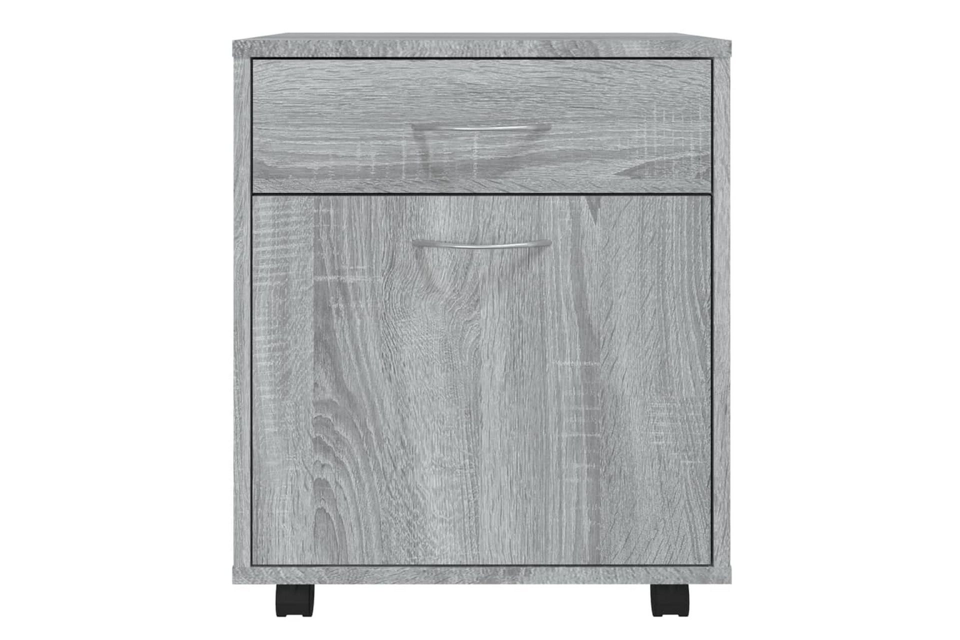beBasic Rulleskap grå sonoma 45x38x54 cm konstruert tre - GrÃ¥ - Oppbevaring - Skap - Hjørneskap
