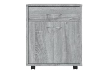 beBasic Rulleskap grå sonoma 45x38x54 cm konstruert tre - GrÃ¥ - Oppbevaring - Skap - Hjørneskap
