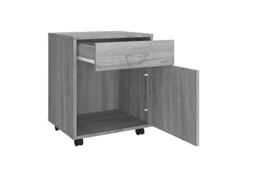 beBasic Rulleskap grå sonoma 45x38x54 cm konstruert tre - GrÃ¥ - Oppbevaring - Skap - Hjørneskap