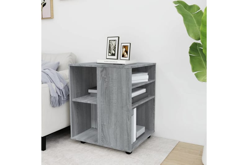 beBasic Rulleskap grå sonoma 60x53x72 cm konstruert tre - GrÃ¥ - Oppbevaring - Skap - Hjørneskap