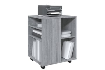 beBasic Rulleskap grå sonoma 60x53x72 cm konstruert tre - GrÃ¥ - Oppbevaring - Skap - Hjørneskap