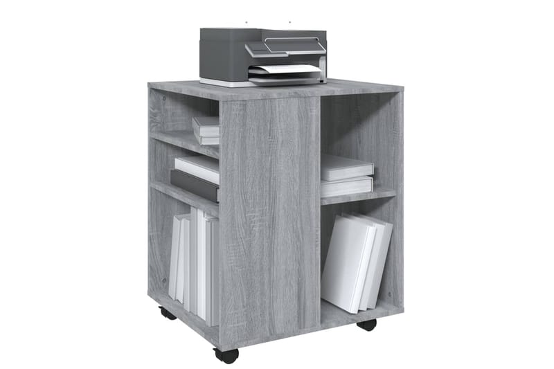 beBasic Rulleskap grå sonoma 60x53x72 cm konstruert tre - GrÃ¥ - Oppbevaring - Skap - Hjørneskap