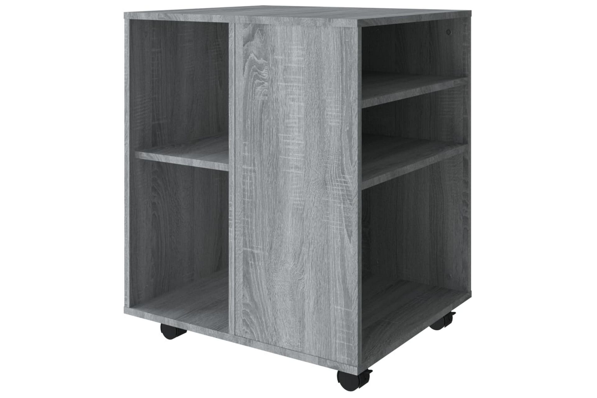 beBasic Rulleskap grå sonoma 60x53x72 cm konstruert tre - GrÃ¥ - Oppbevaring - Skap - Hjørneskap