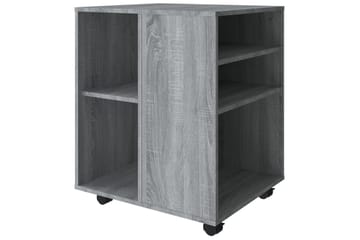 beBasic Rulleskap grå sonoma 60x53x72 cm konstruert tre - GrÃ¥ - Oppbevaring - Skap - Hjørneskap