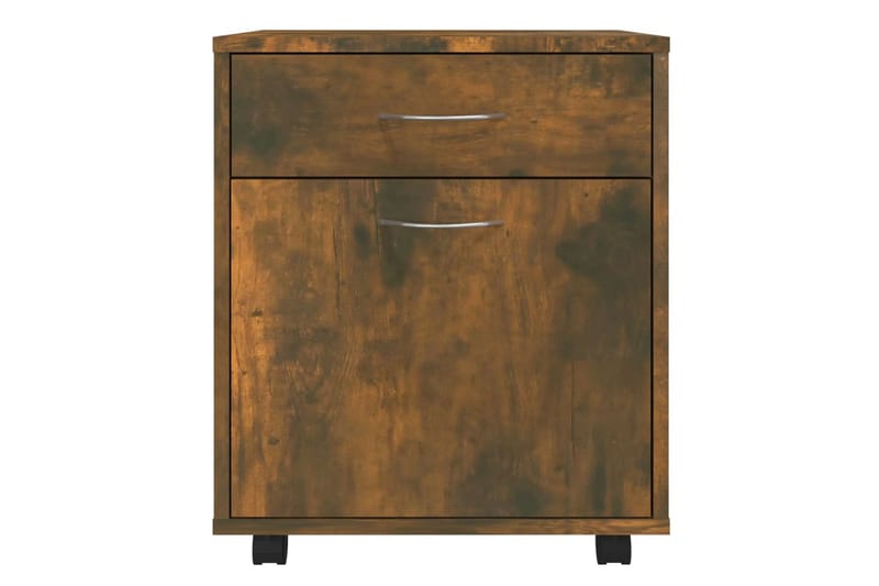 beBasic Rulleskap røkt eik 45x38x54 cm konstruert tre - Brun - Oppbevaring - Skap - Hjørneskap