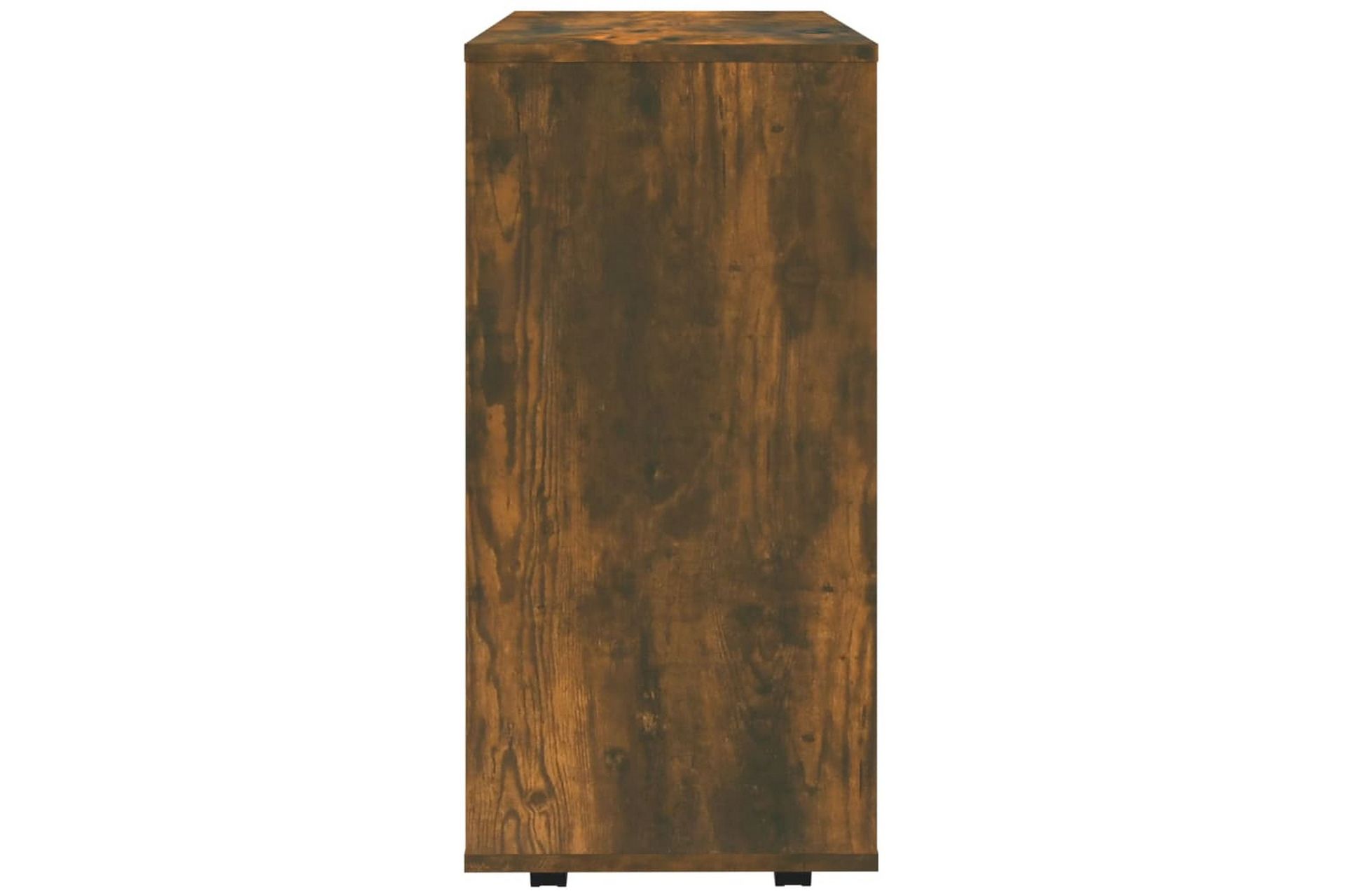 beBasic Rulleskap røkt eik 60x35x75 cm konstruert tre - Brun - Oppbevaring - Skap - Hjørneskap