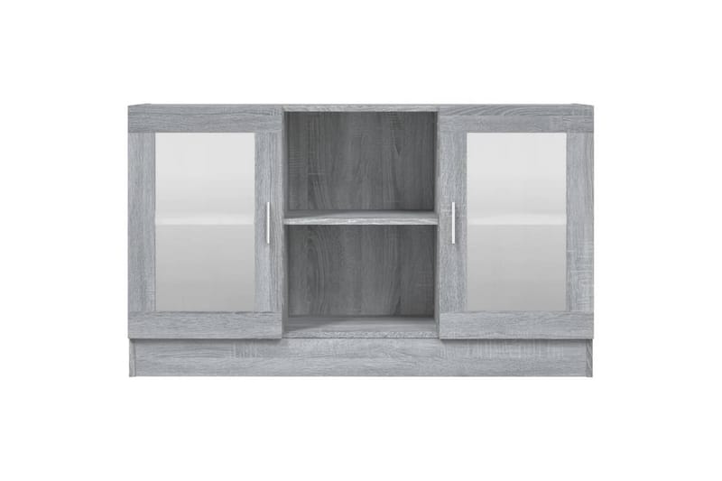 beBasic Vitrineskap grå sonoma 120x30,5x70 cm konstruert tre - GrÃ¥ - Oppbevaring - Skap - Vitrineskap
