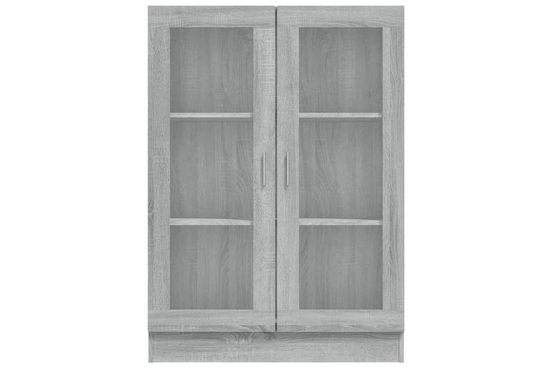 beBasic Vitrineskap grå sonoma 82,5x30,5x115 cm konstruert tre - GrÃ¥ - Oppbevaring - Skap - Vitrineskap