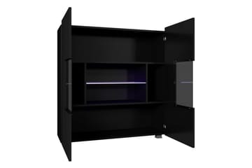 Calabrini Vitrineskap 100x35x107 cm - Brun - Oppbevaring - Skap - Vitrineskap