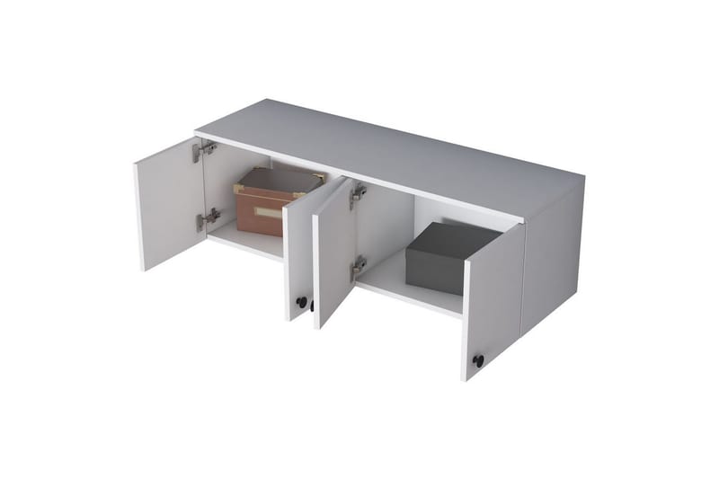 Calros Hörnskåp - Hvit - Oppbevaring - Skap - Hjørneskap