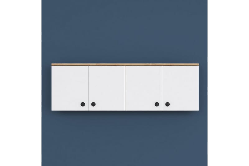 Calros Hörnskåp - Valnøtt/Hvit - Oppbevaring - Skap - Hjørneskap