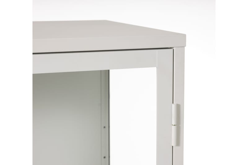 Cybella Vitrineskap 90x160 cm - Hvit - Oppbevaring - Skap - Vitrineskap