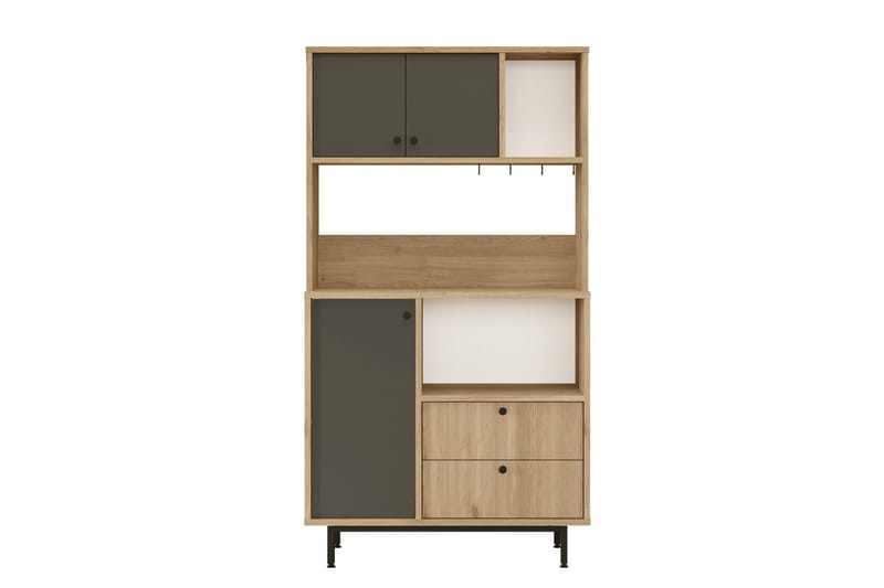 Donae Highboard, Eik/Antrasitt
