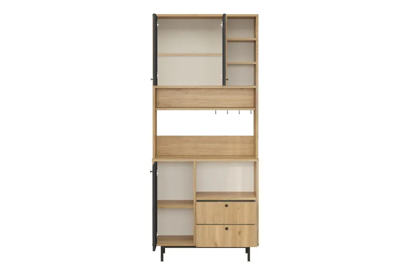 Donae Highboard, Eik/Antrasitt