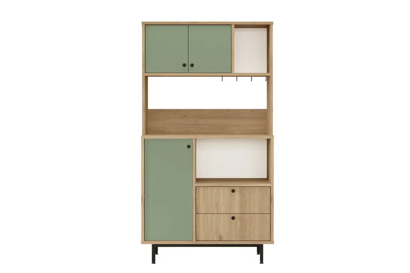 Donae Highboard, Eik/Grønn