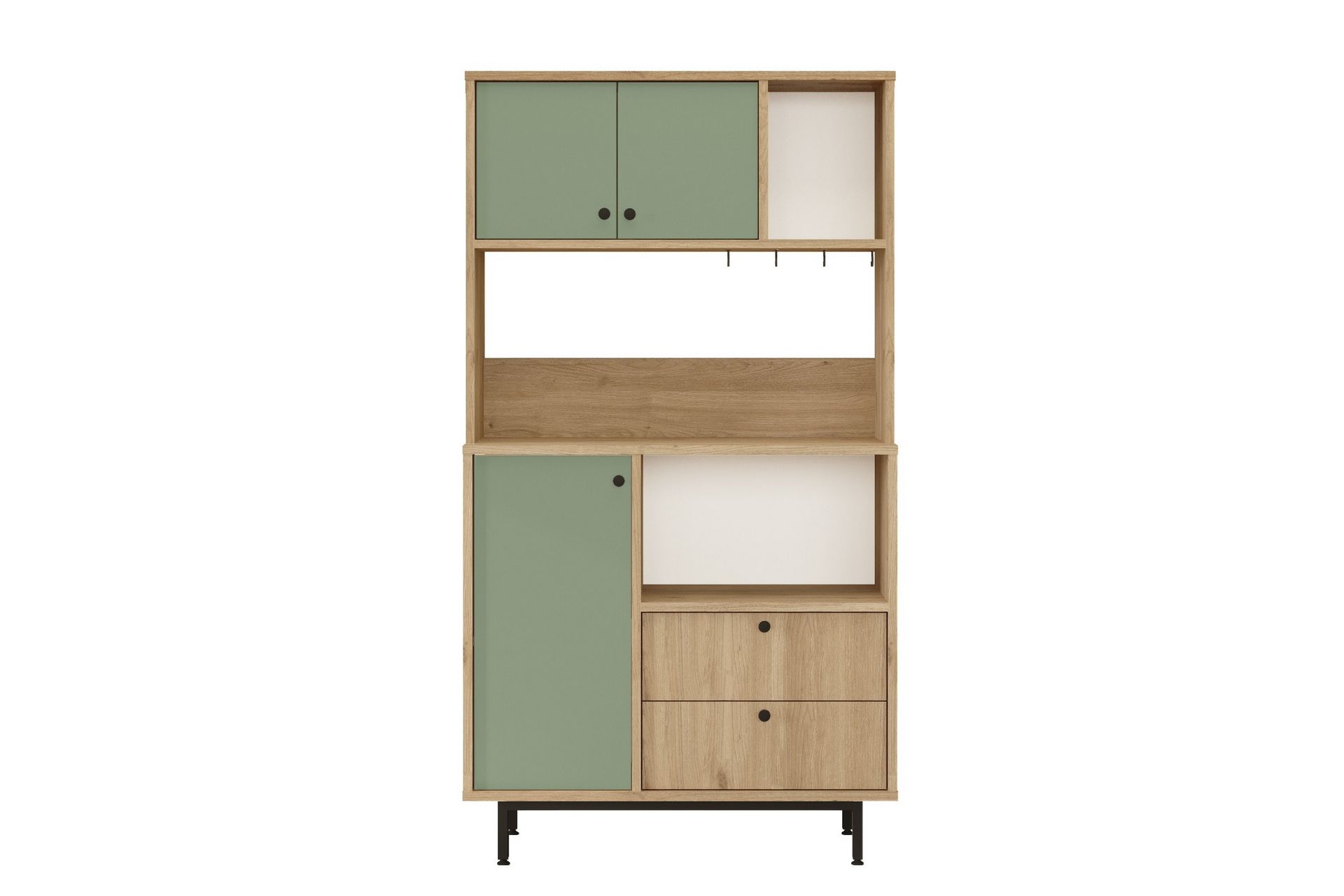 Donae Highboard - Eik/Grønn - Oppbevaring - Skap - Oppbevaringsskap