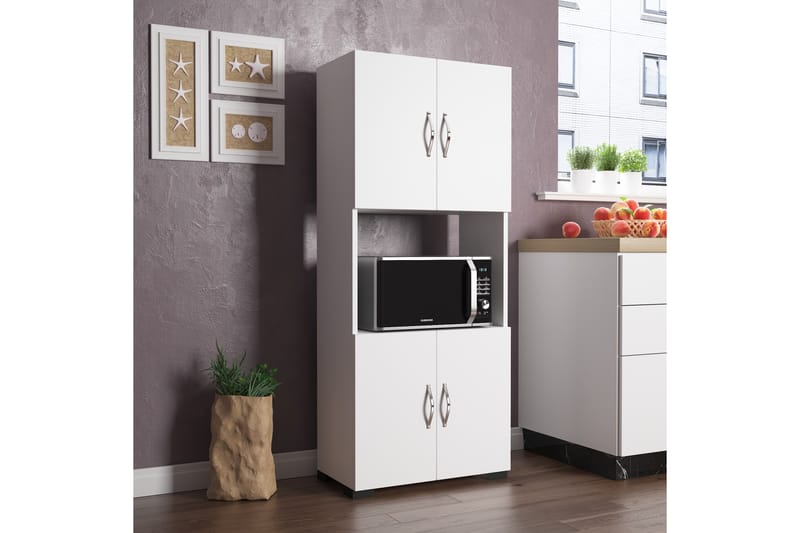 Elspet Highboard - Hvit - Oppbevaring - Skap - Oppbevaringsskap