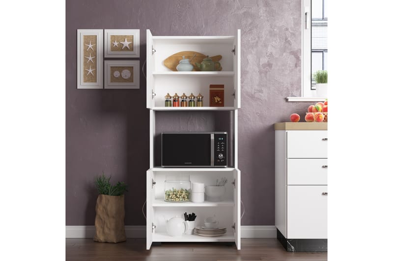 Elspet Highboard - Hvit - Oppbevaring - Skap - Oppbevaringsskap