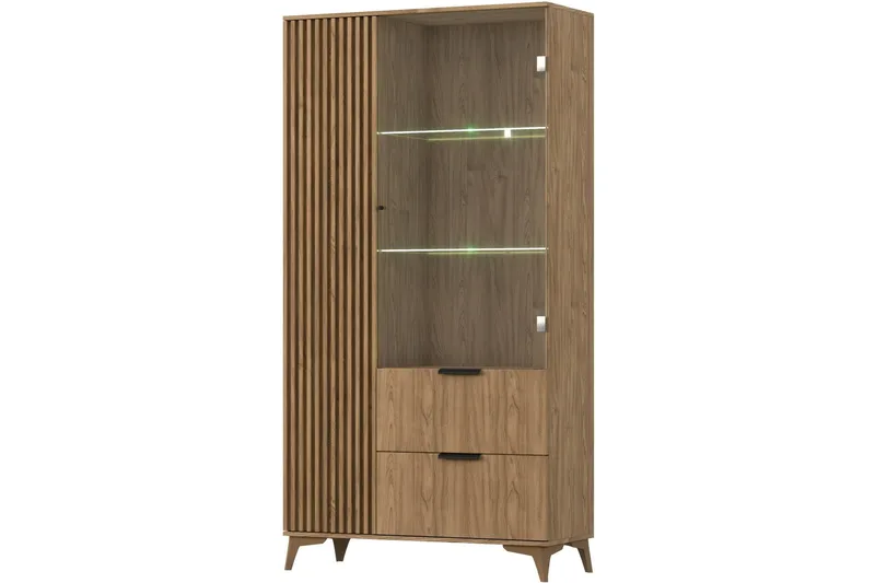 Entsian Vitrineskap 100x192 cm, Brun