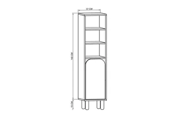 Estra Highboard - Beige/Hvit - Oppbevaring - Skap - Oppbevaringsskap
